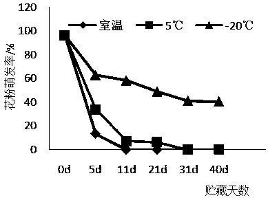 Method used for Lonicera fragrantissima in vitro pollen short period storage
