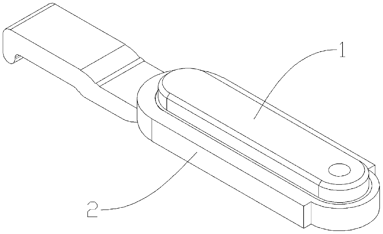 Rubber coating structure and button with rubber coating structure