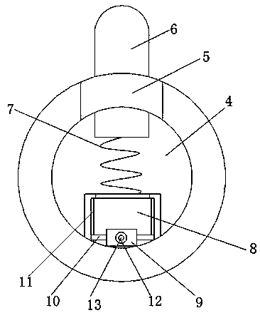 A suitcase lock buckle pop-up structure