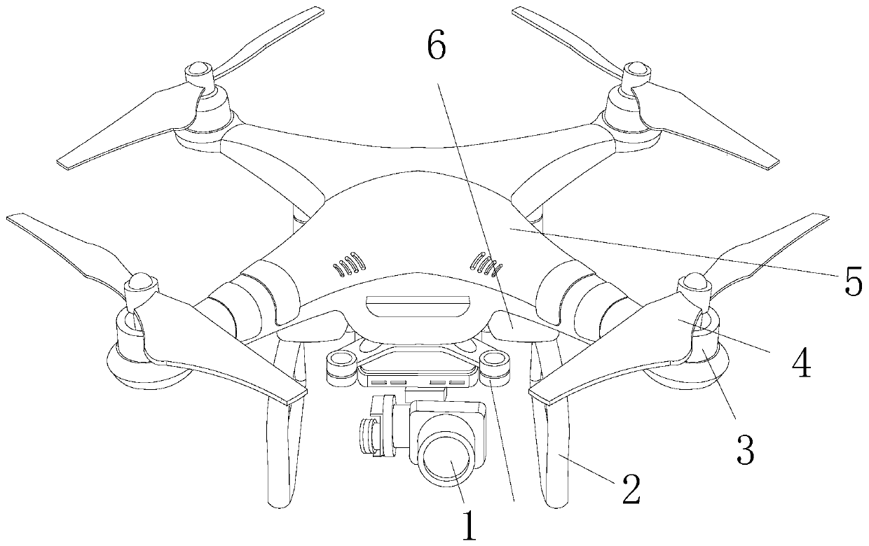 Unmanned aerial vehicle with protection device based on chassis