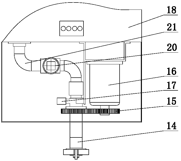 Automatic train water feeding device