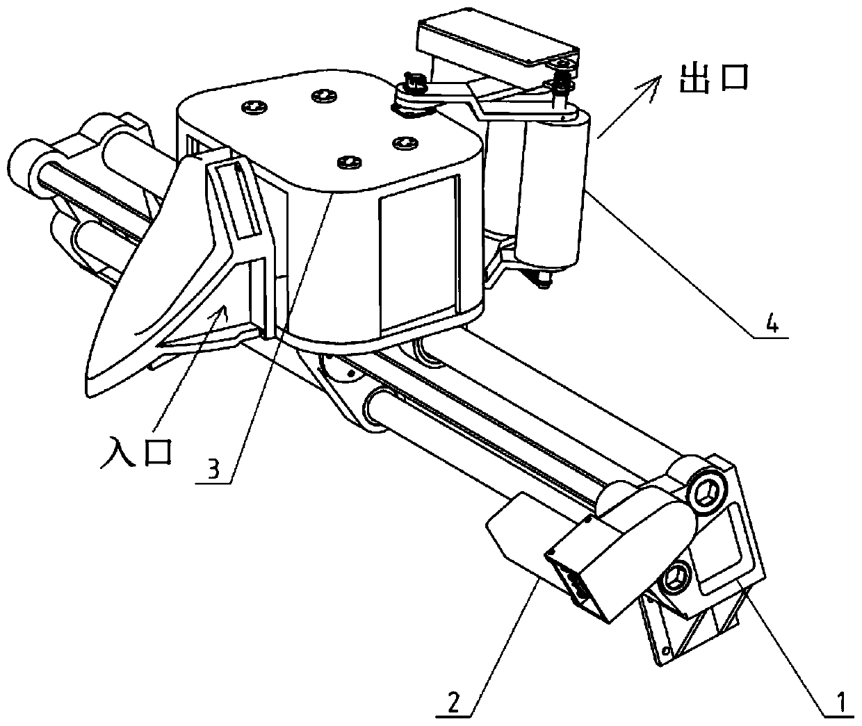 Combined cable collecting and releasing aviation winch cable arrangement device