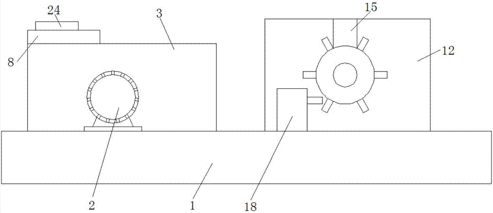 Winding and tightening device of fabric cloth