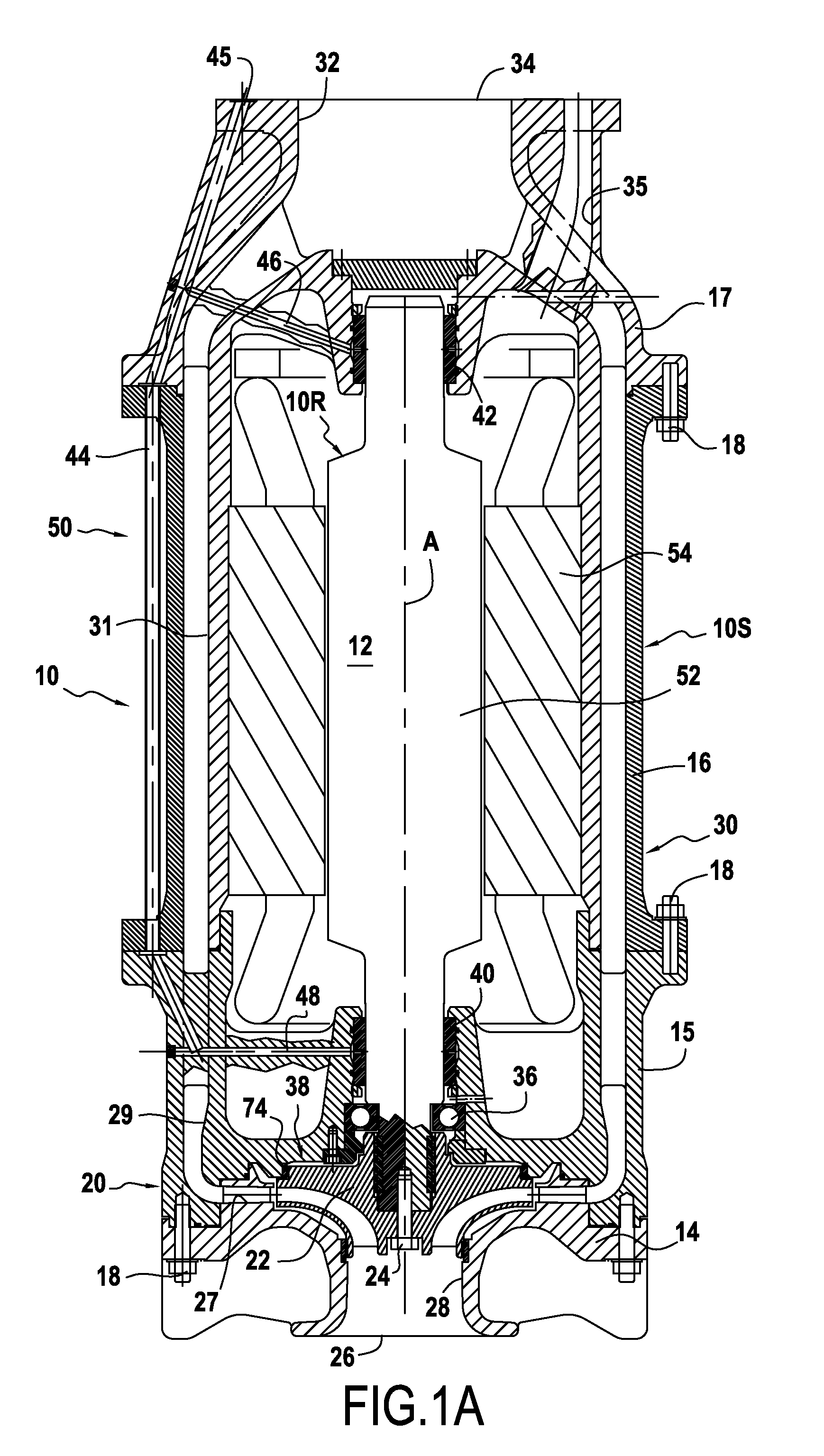 Turbomachine with a long lasting position-holding system