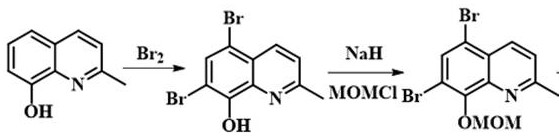 Application of 5,7-dibromo-8-(methoxymethoxy)-2-methylquinoline or its medicinal salt in treating breast cancer