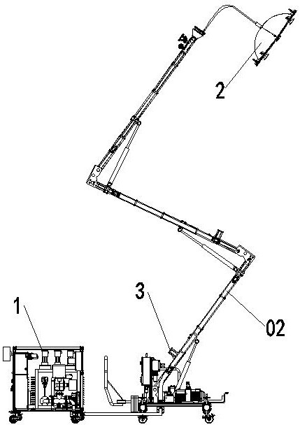 A local heat treatment device adapted to rapid repair in the field