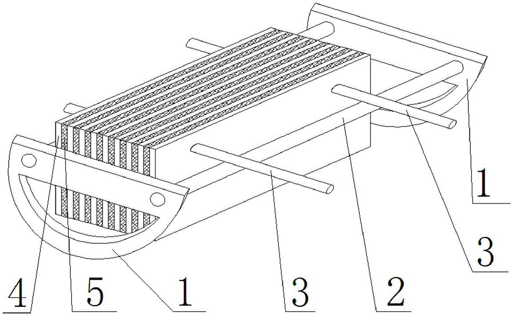 A jig and preparation method for staggered large-scale preparation of graphene