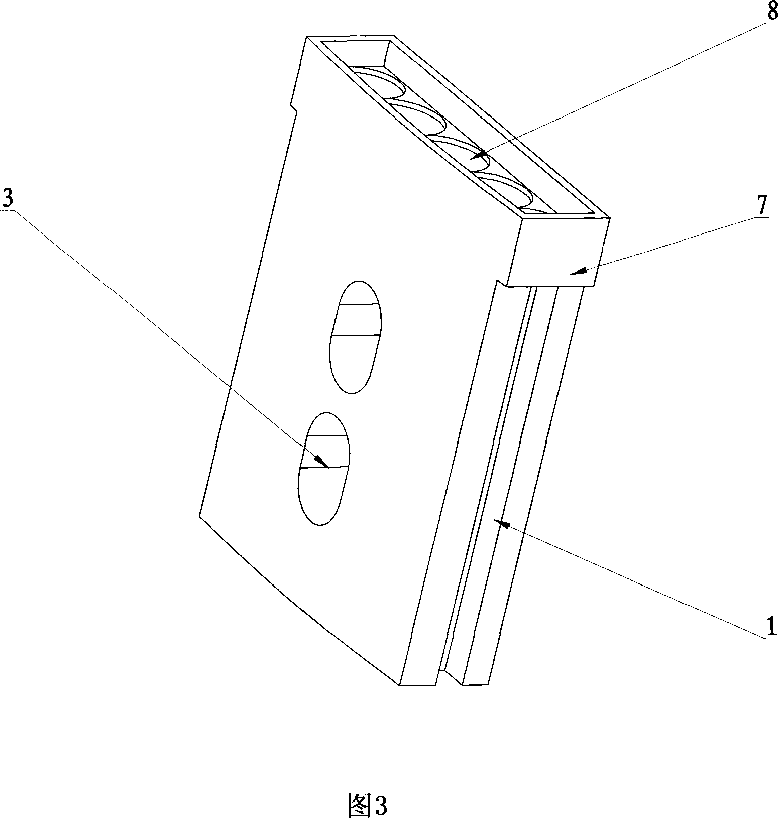 Re-griding-cutting cube boron-nitride grinding-block device, its base and grinding-block preparing method