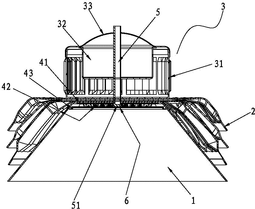 LED (Light Emitting Diode) lamp with multiple heat dissipation structures