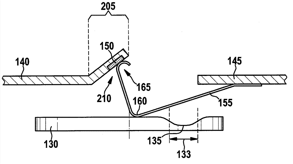 Drive with position-dependent switching device for signal evaluation of falling signals