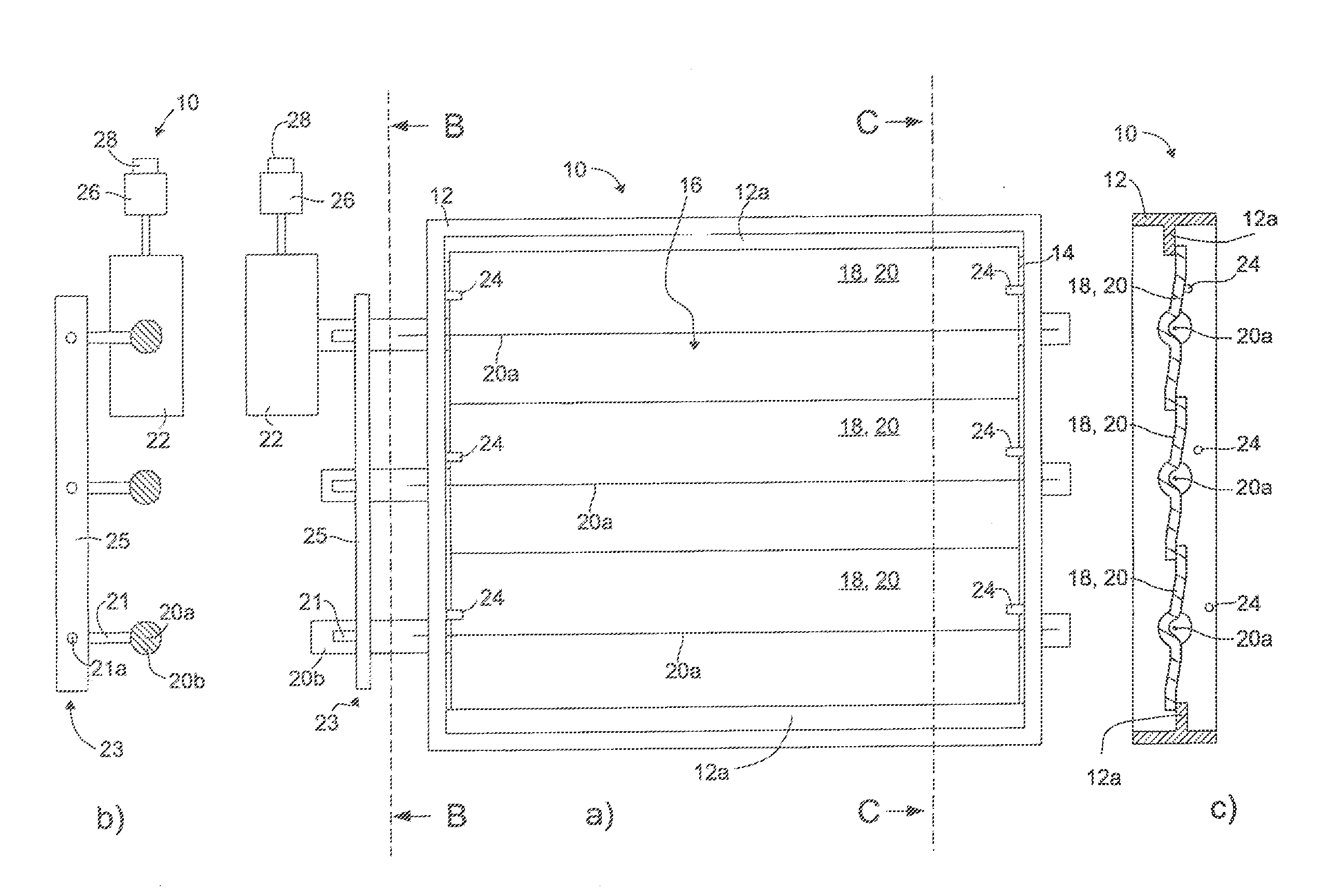 Air control system with an integrated diagnostic device for a motor vehicle
