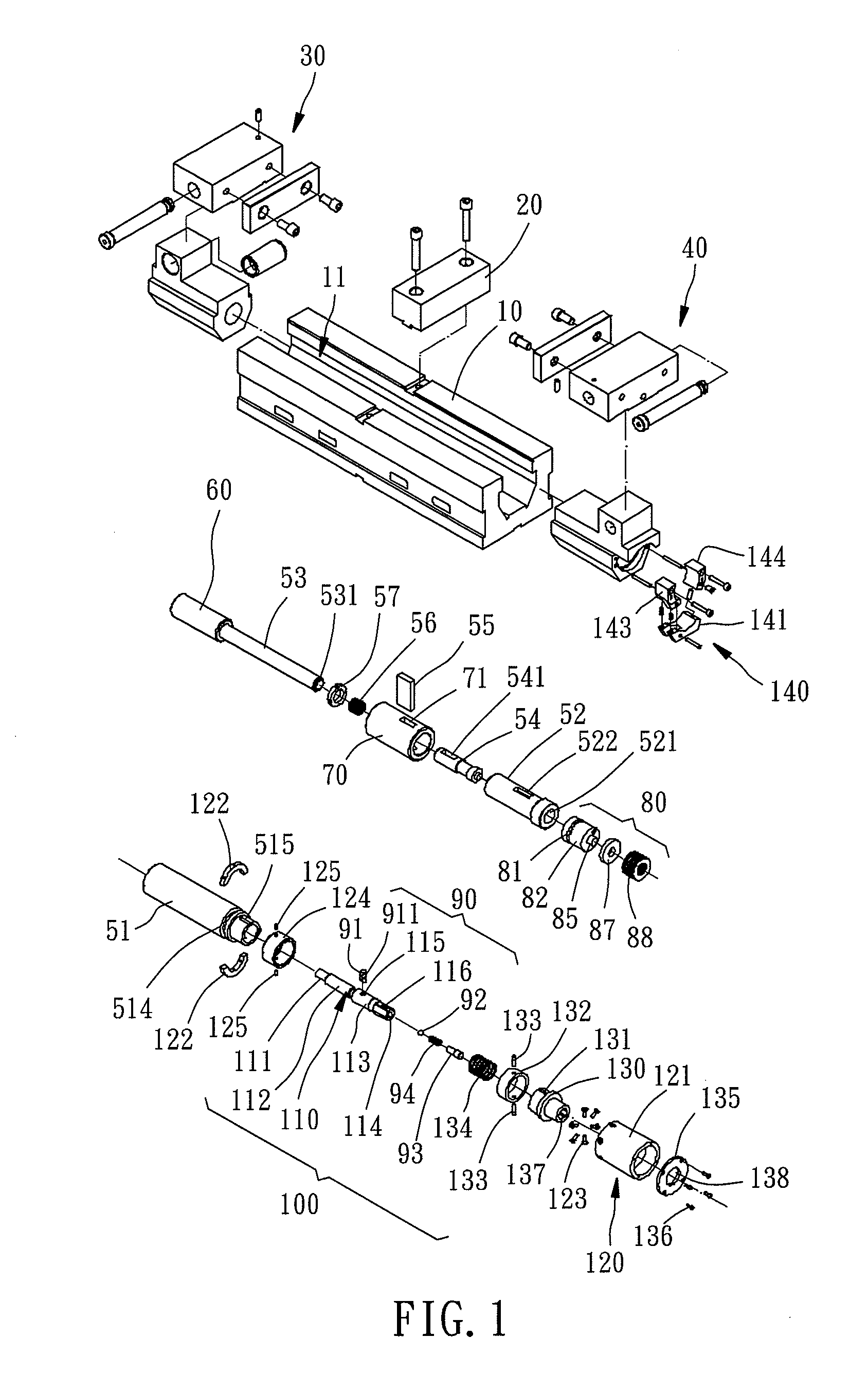 Coaxial concentric double-jaw vice