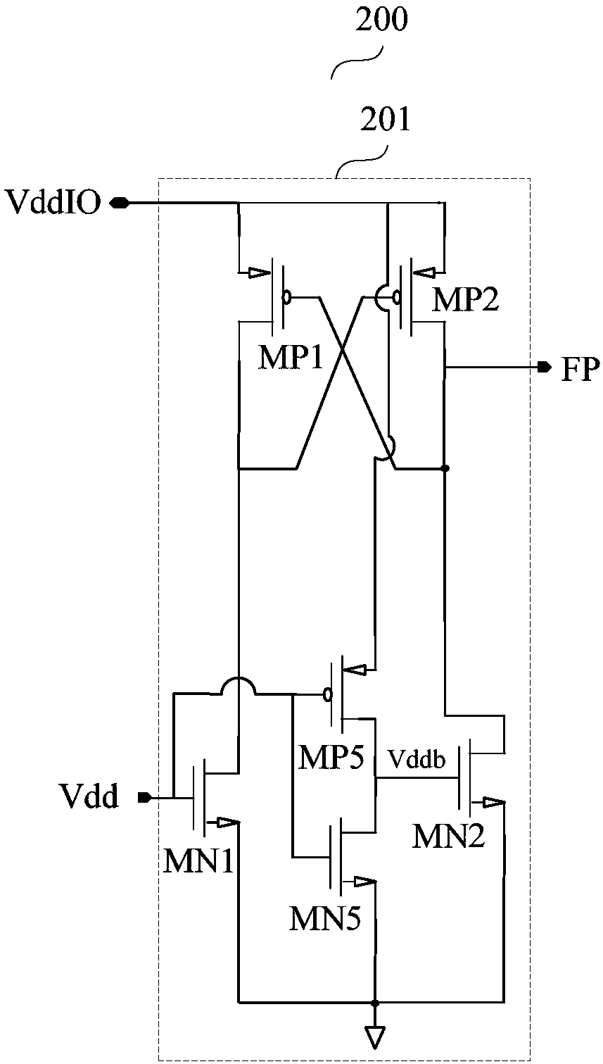 Electronic system and power-on and power-off state detection circuit therefor