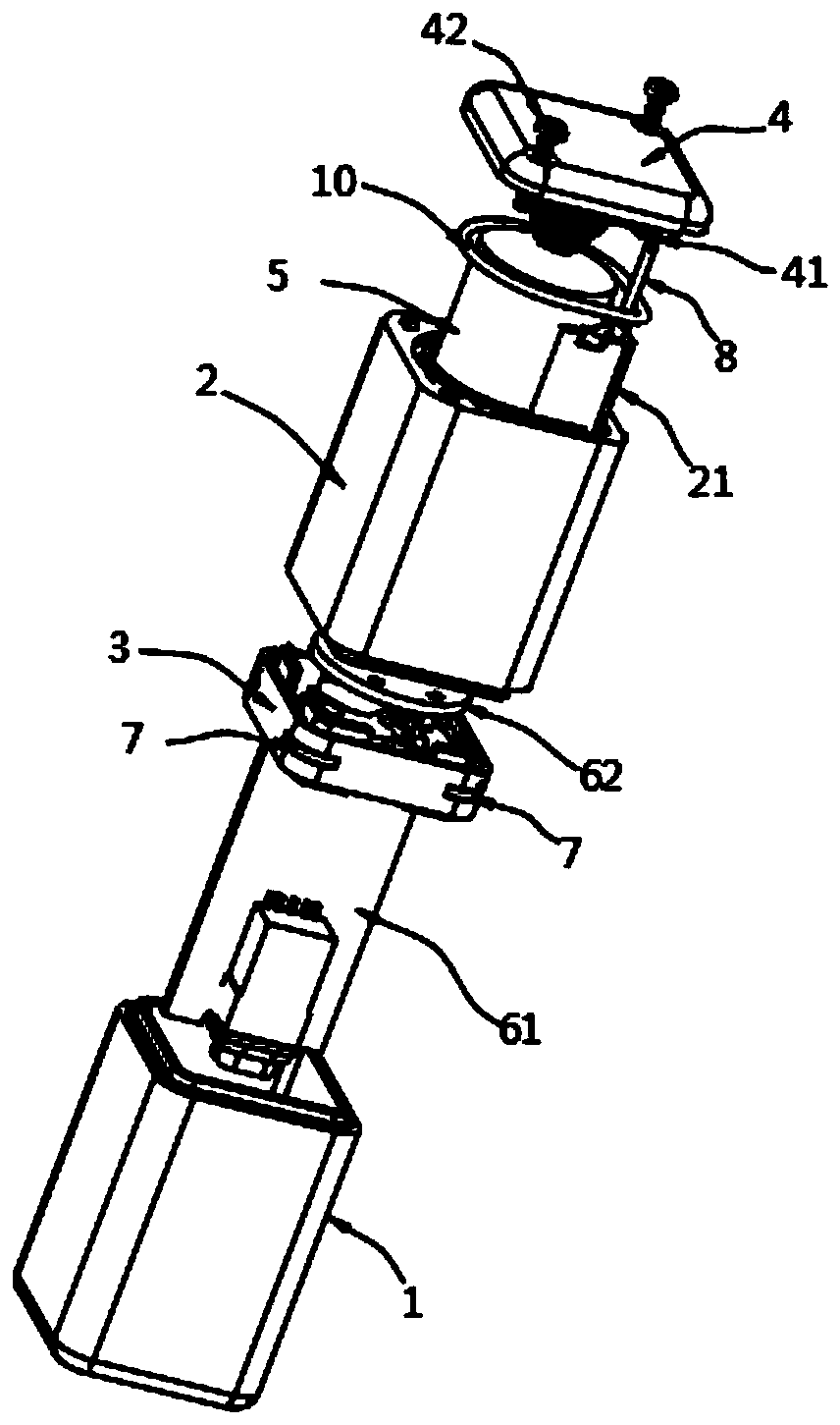 Mounting structure of detecting electrodes and water detector