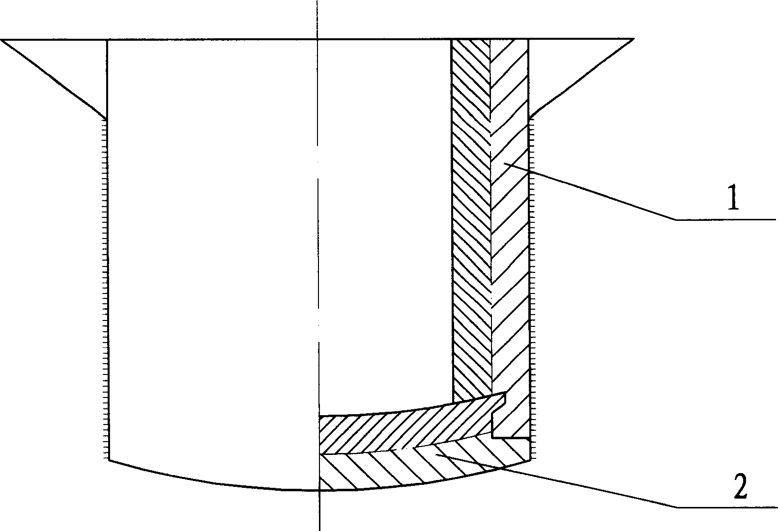 Crucible for magnesium alloy smelting and machining method thereof