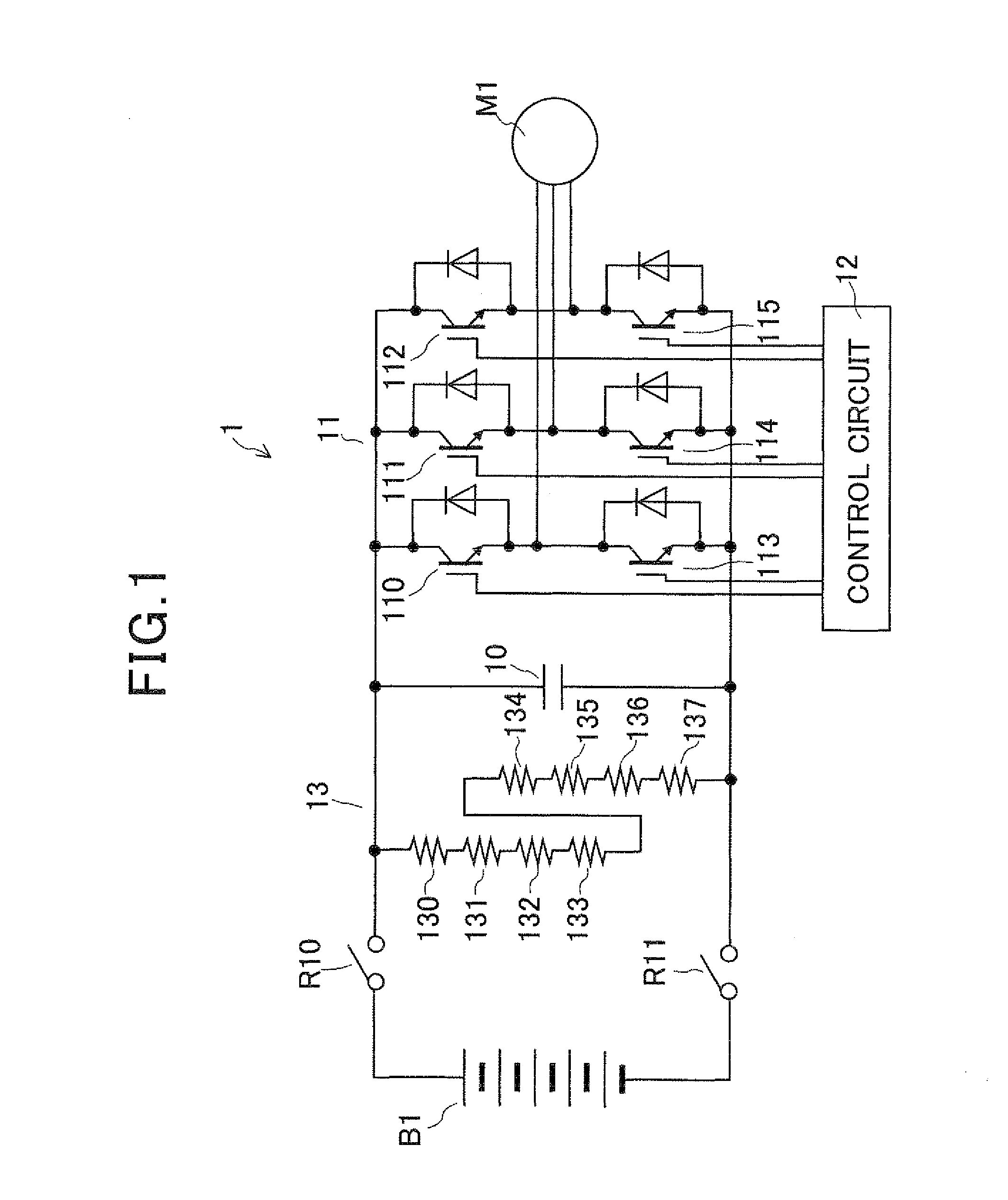 Electronic system having resistors serially connected