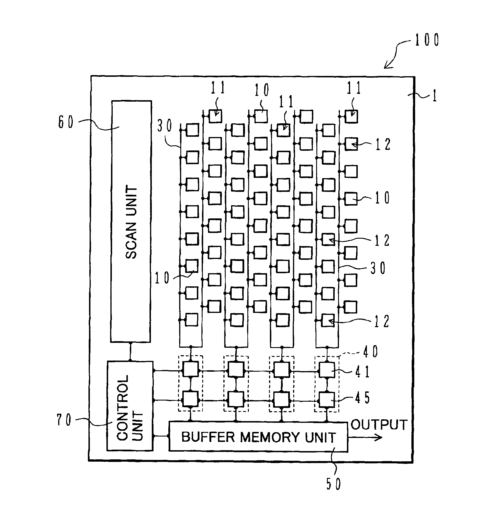 MOS type image pickup device having pixel interleaved array layout and one analog to digital conversion unit provided per each pair of adjacent photoelectric conversion columns