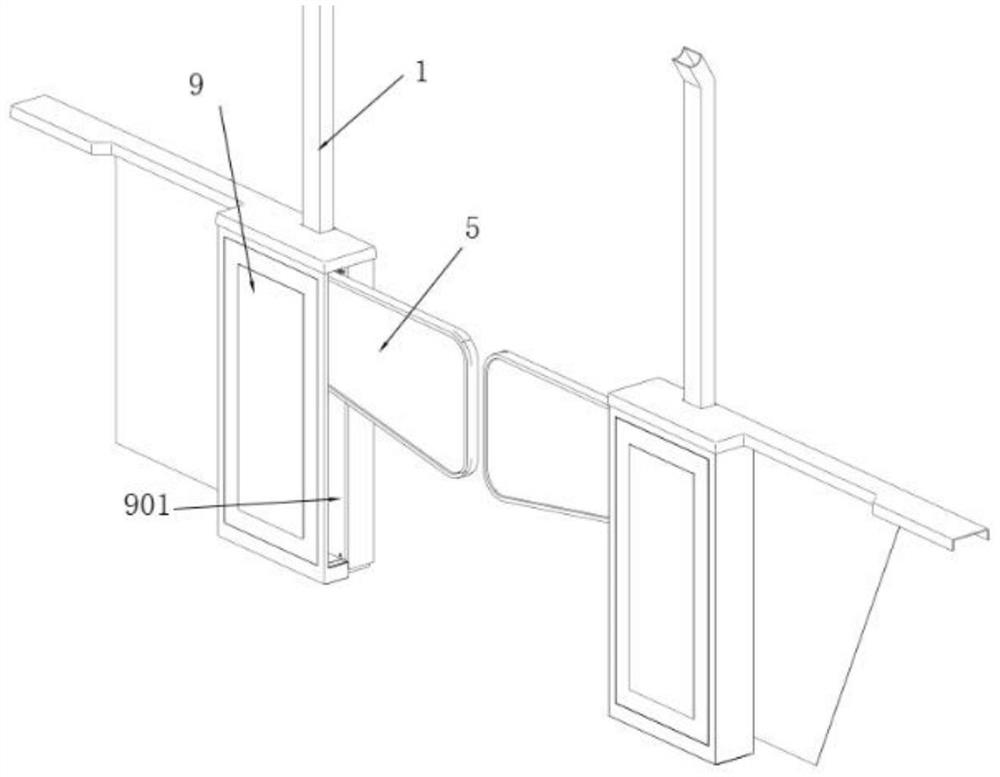 A gate that prevents passengers from getting on and off freely