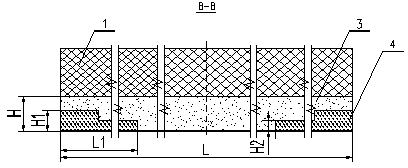 Step type paste bundling cathode structure