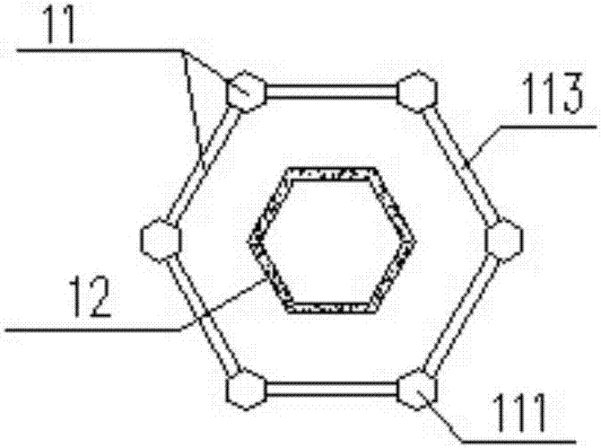 Super high-rise tower structure system of hexagonal barrels arranged in honeycomb-shaped cluster
