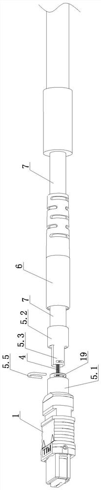 A split crimping mpo plug