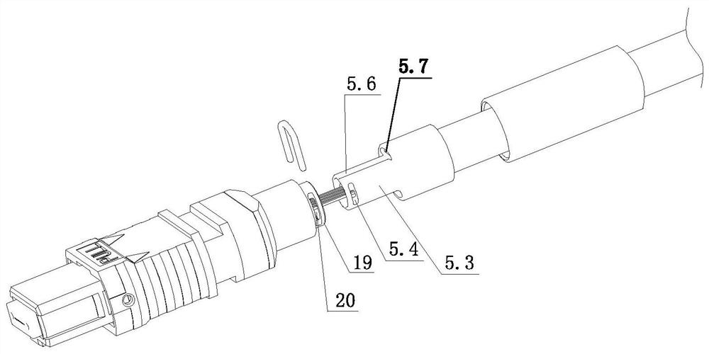 A split crimping mpo plug