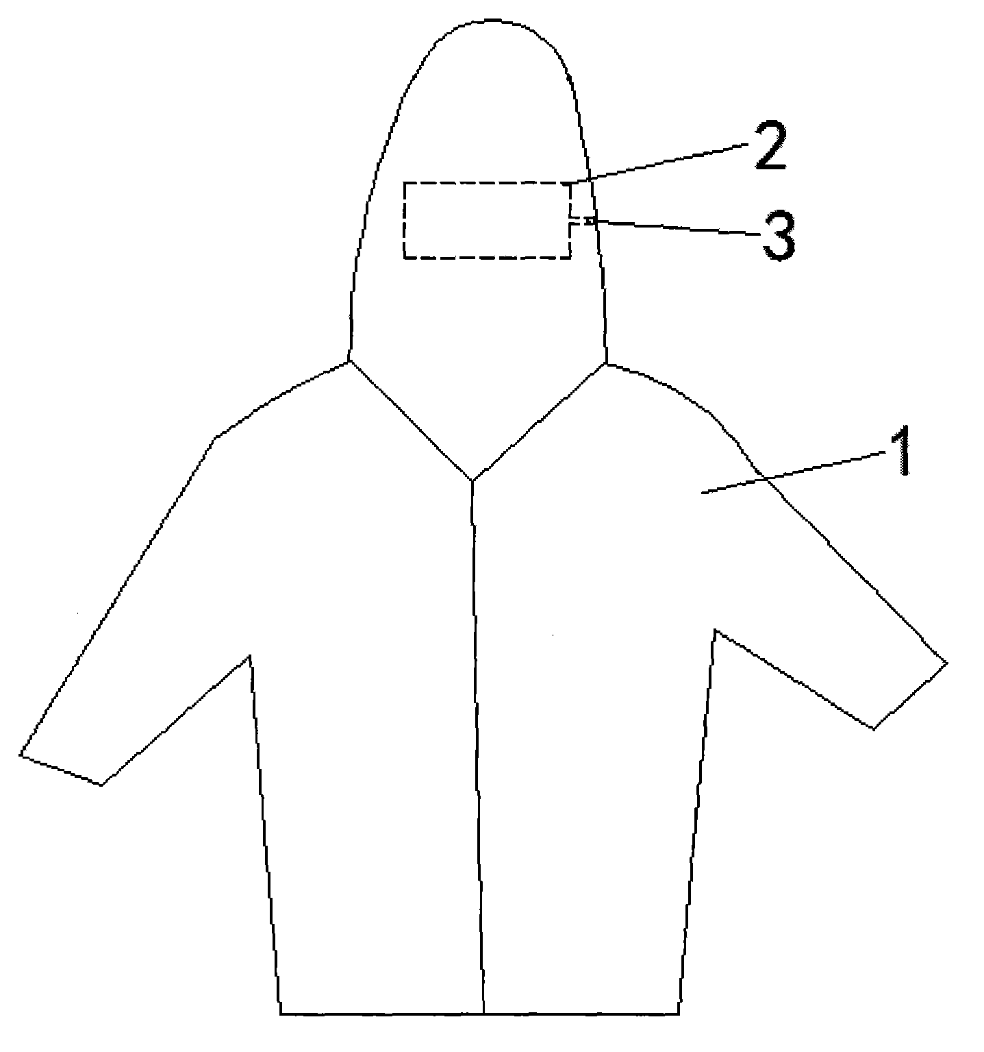 Transmitting and ventilating clothes with air inflation bag on hat