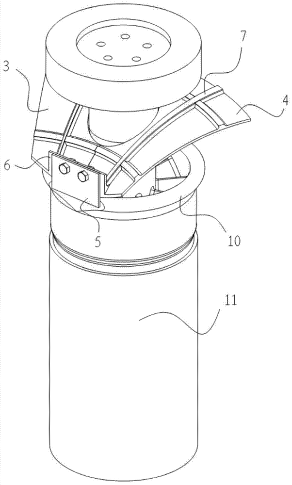 Combustion chamber premix fuel nozzle with diversion structure