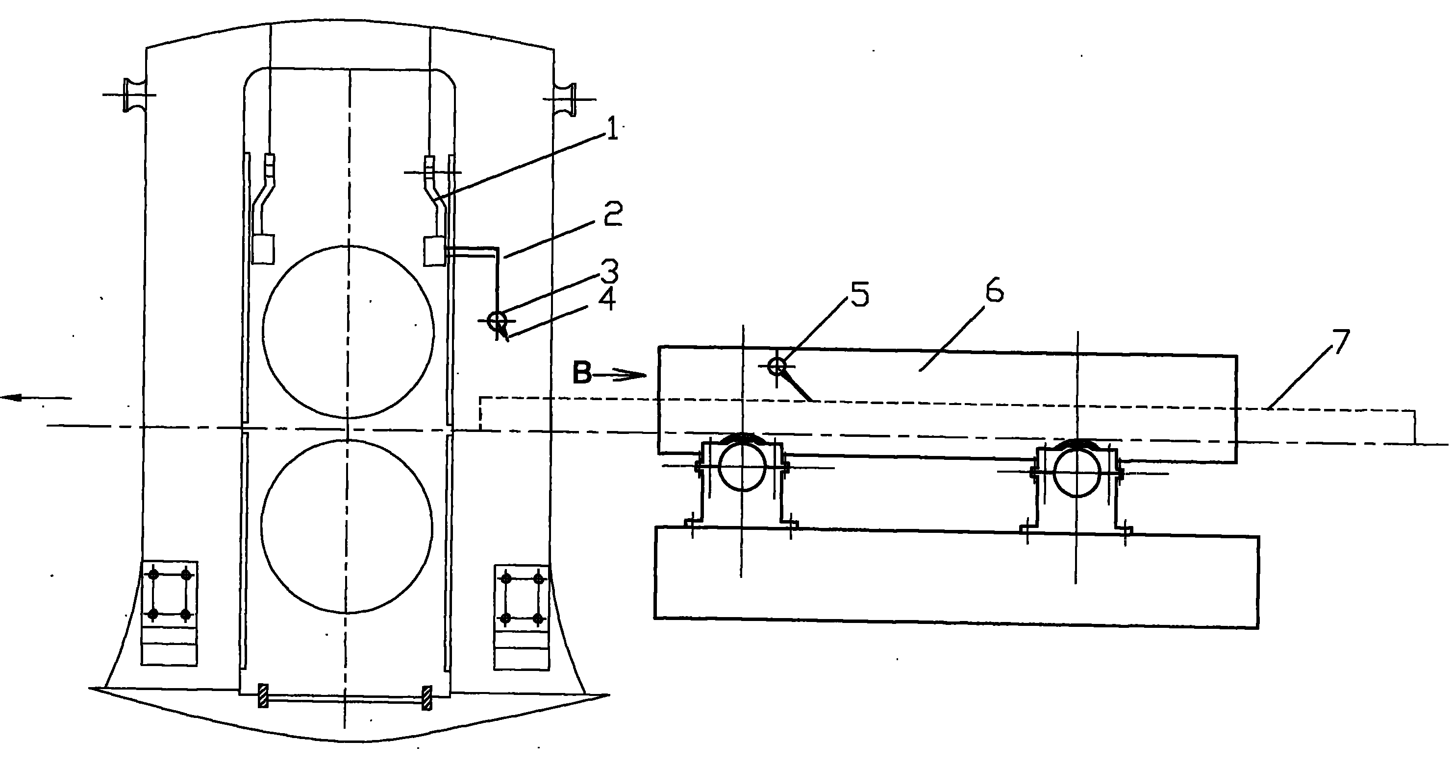 Sweeping and descaling device for rough rolling of band steel with wind and water