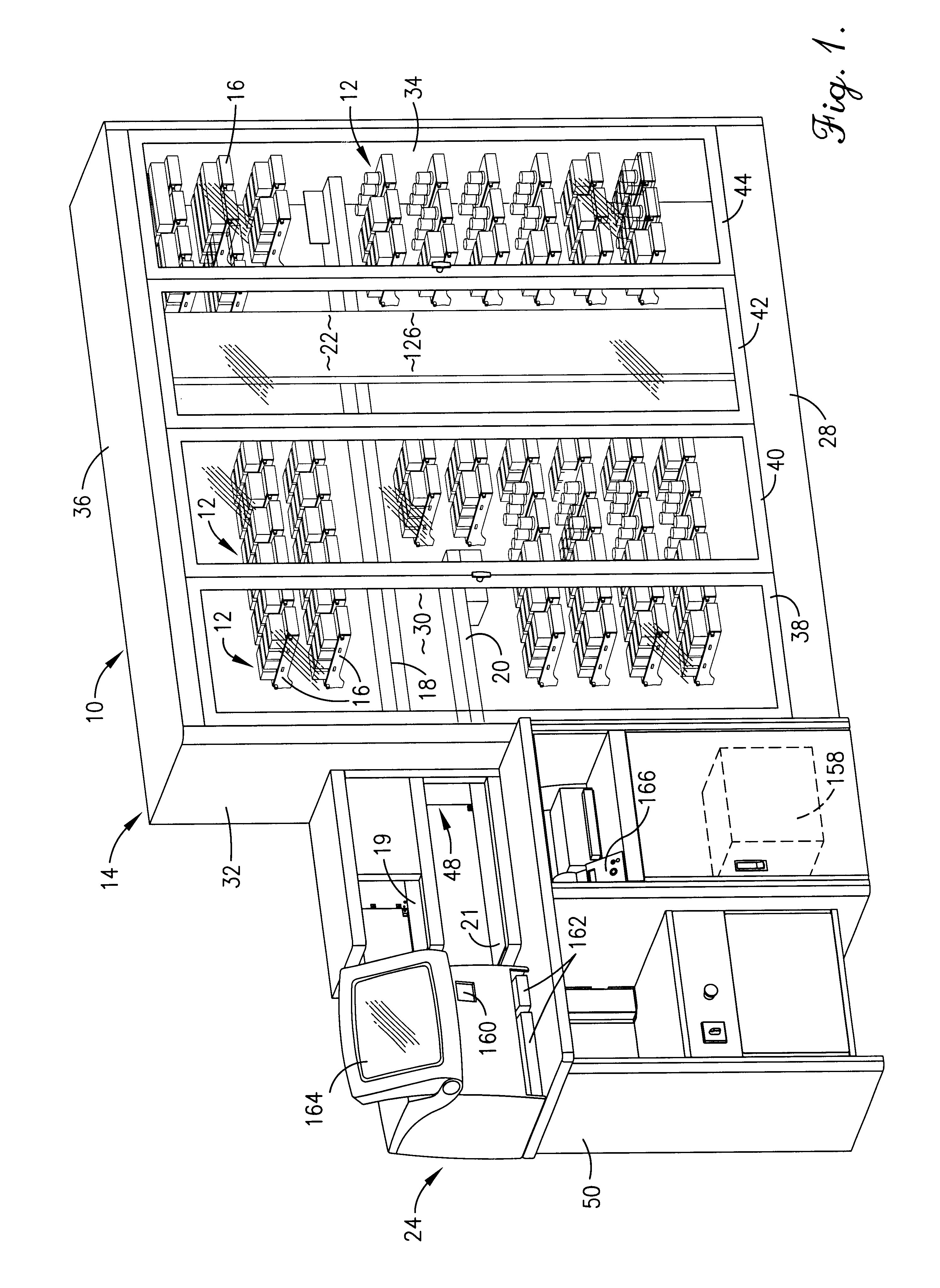Automatic dispensing system for unit medicament packages