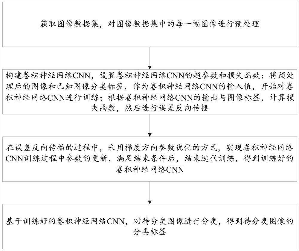 Image classification method and system based on neural network optimization of gradient direction parameters