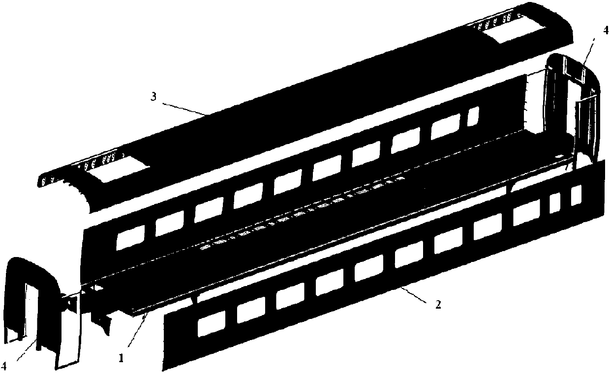 Car body structure of railroad car