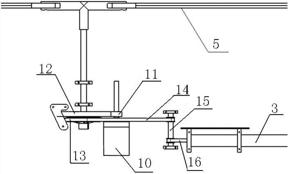 Small electric unmanned helicopter aerial photography system based on front-end triaxial-type pan-tilt