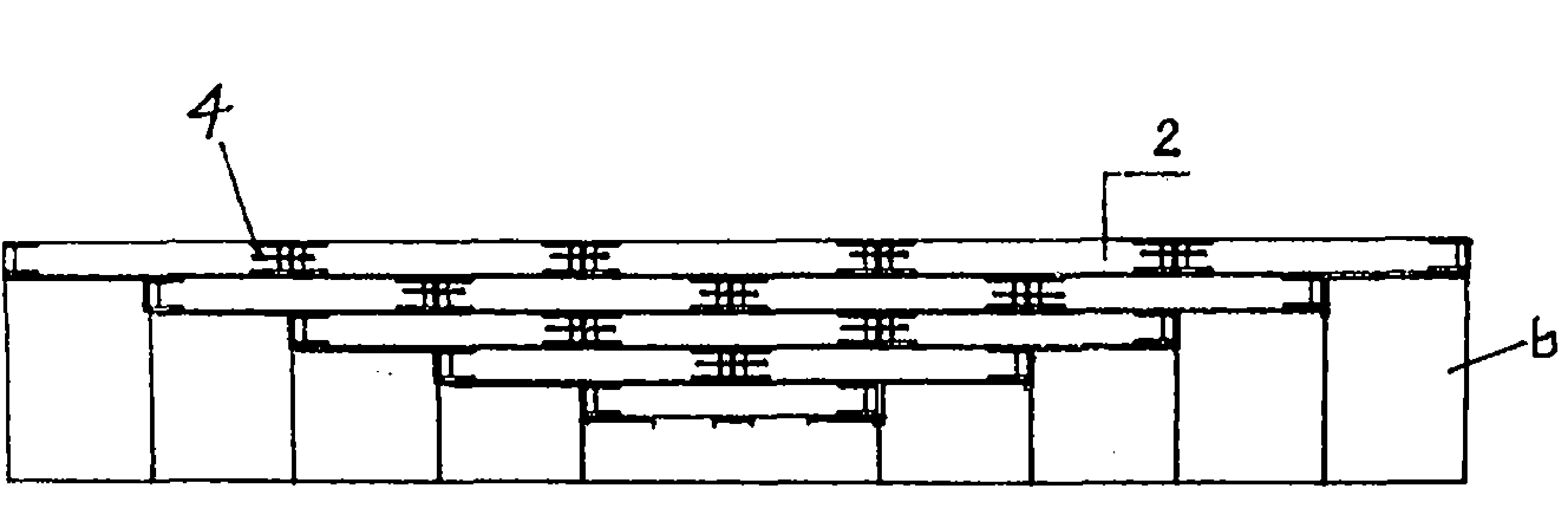 Large tonnage pile static loading test ballasting platform counter-force device and mounting method thereof