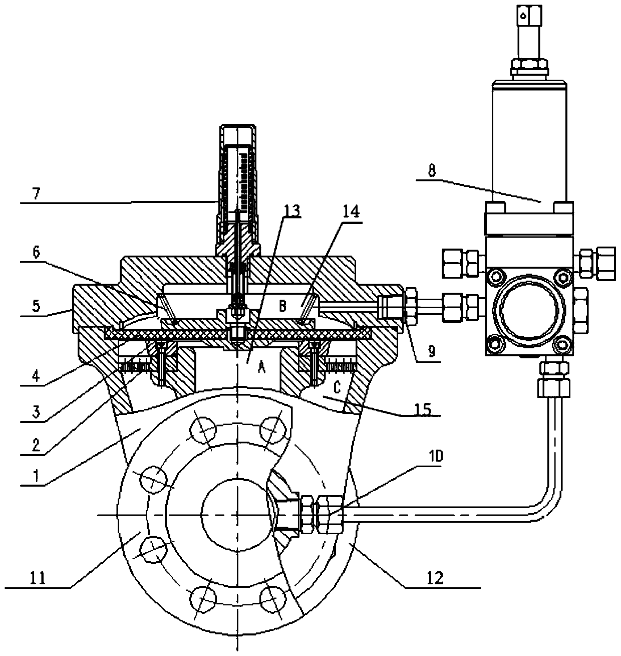 Radial flow type gas pressure regulator