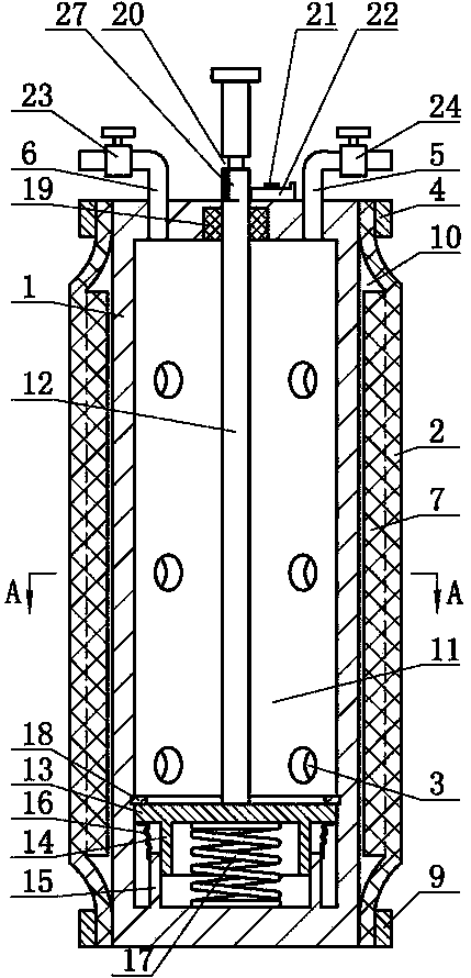 Method for forming hole in building component with self-pressurization expansion type die and die stripping