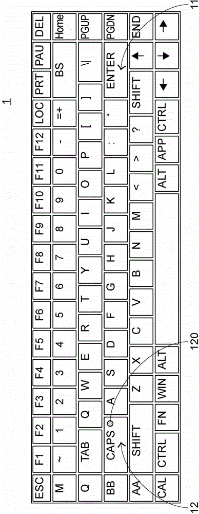 Keyboard module and key