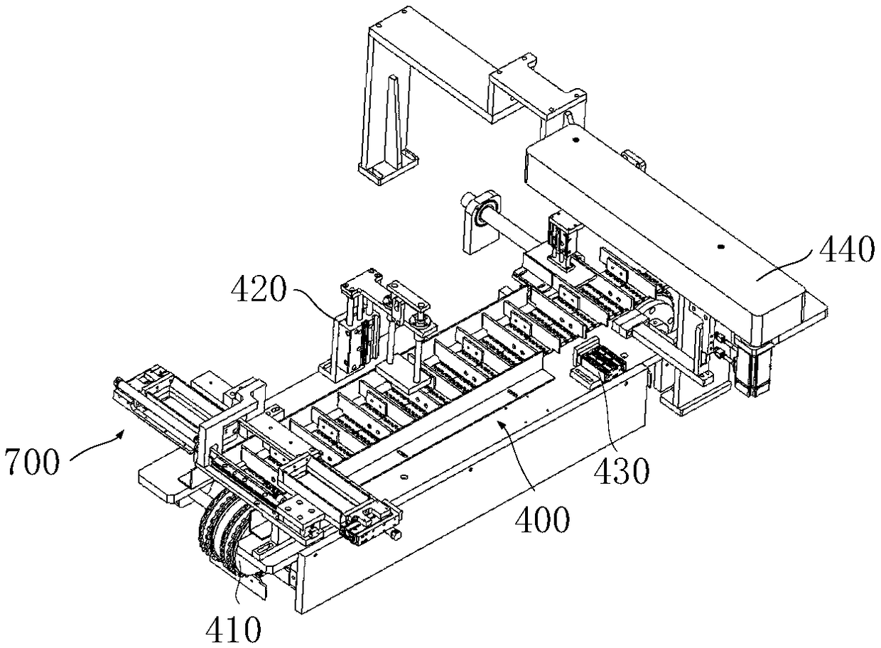 Packaging and stacking integrated device used for finished pen