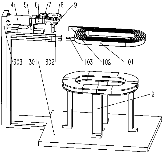 Automatic insulating cloth winding robot for rectangular coil of motor