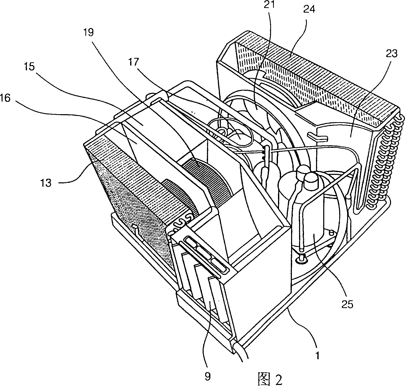 Chassis structure of unitary air conditioner