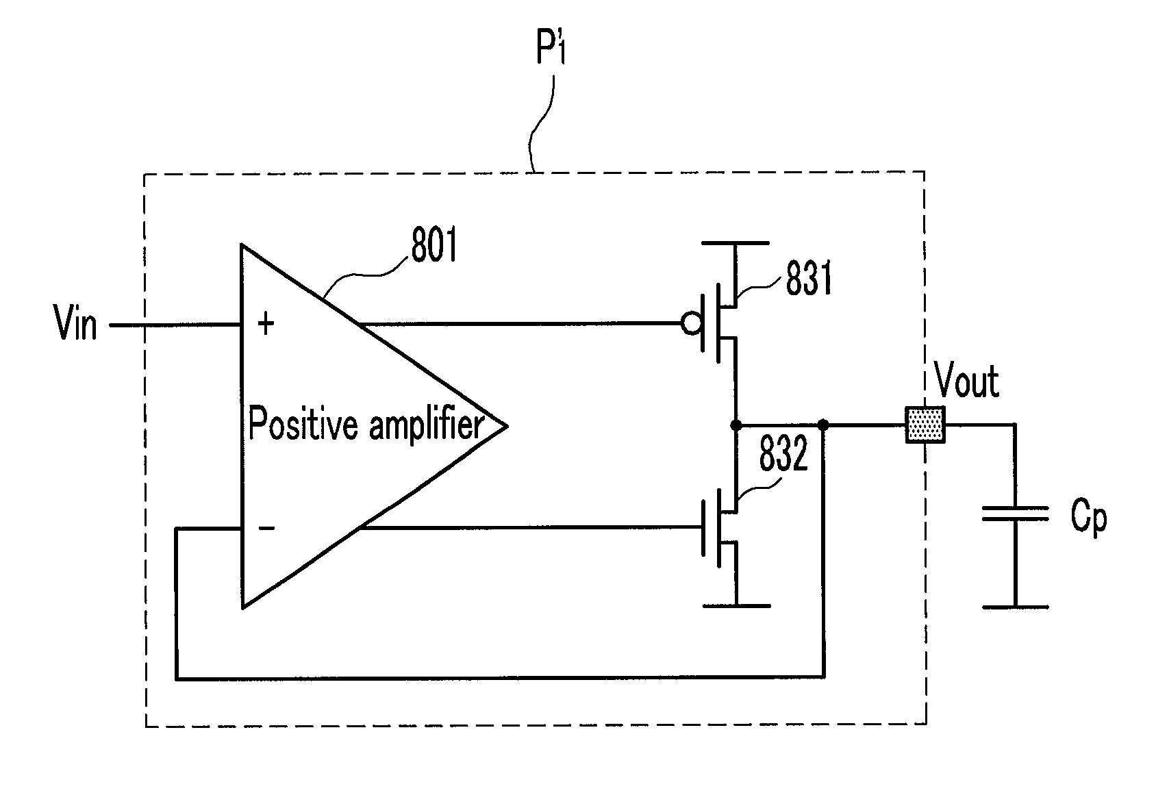 Voltage amplifier and driving device of display device using the voltage amplifier
