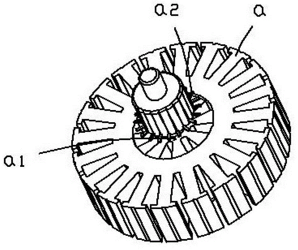 A motor rotor winding shaping machine