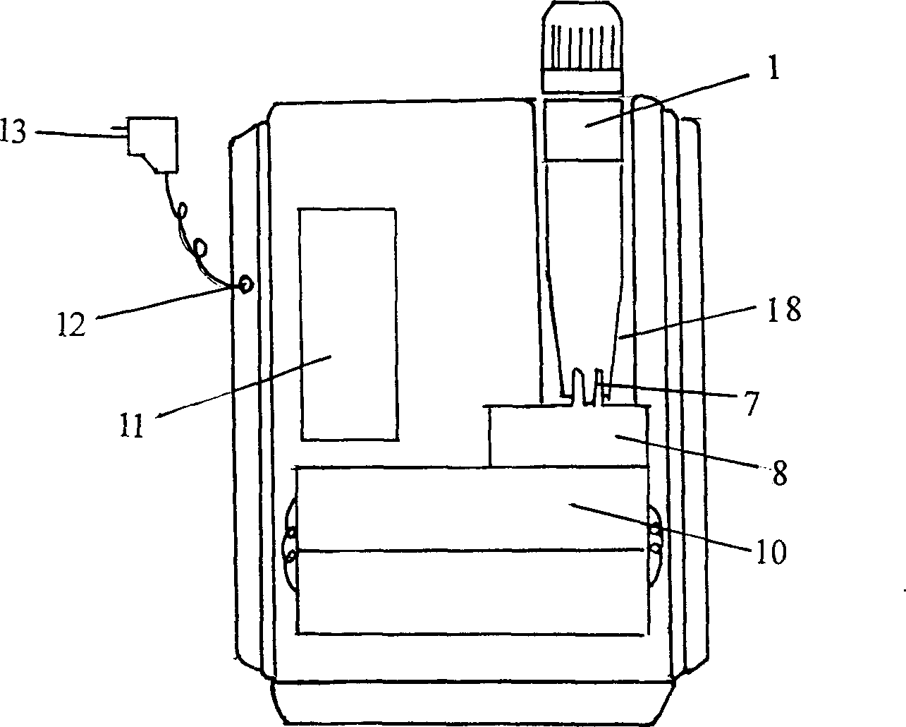 Base of semiconductor laser therapy apparatus