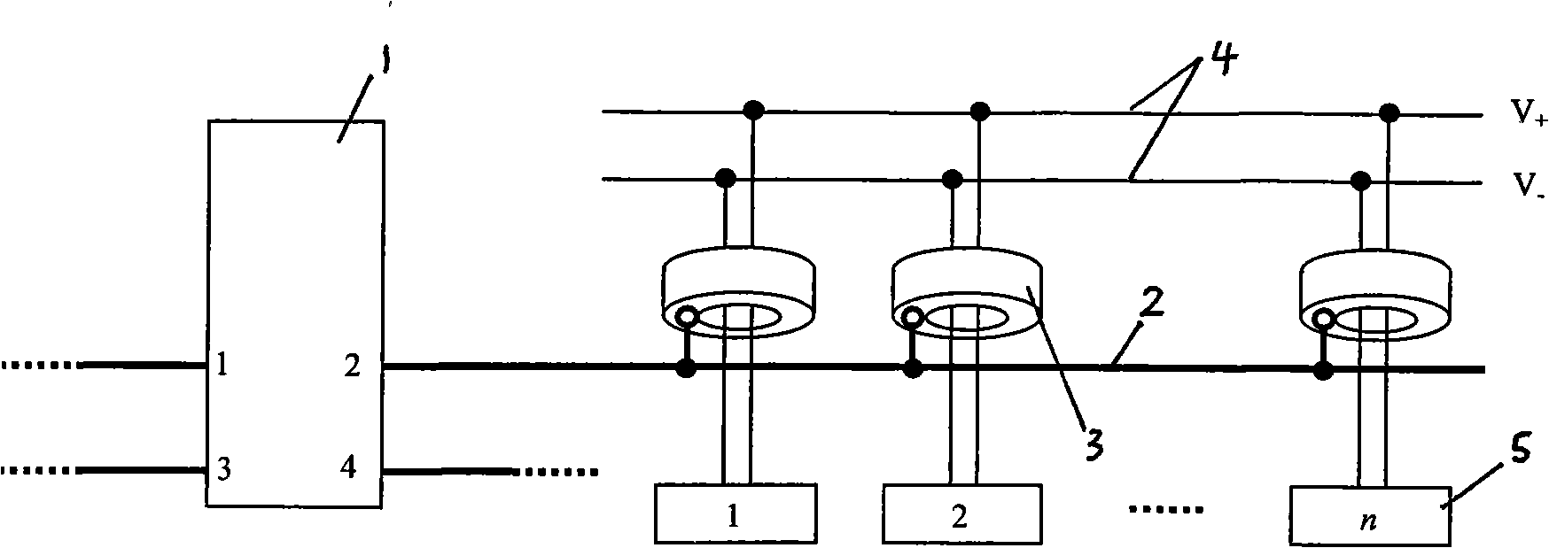 1-wire bus DCearth fault on-line automatic monitoring apparatus