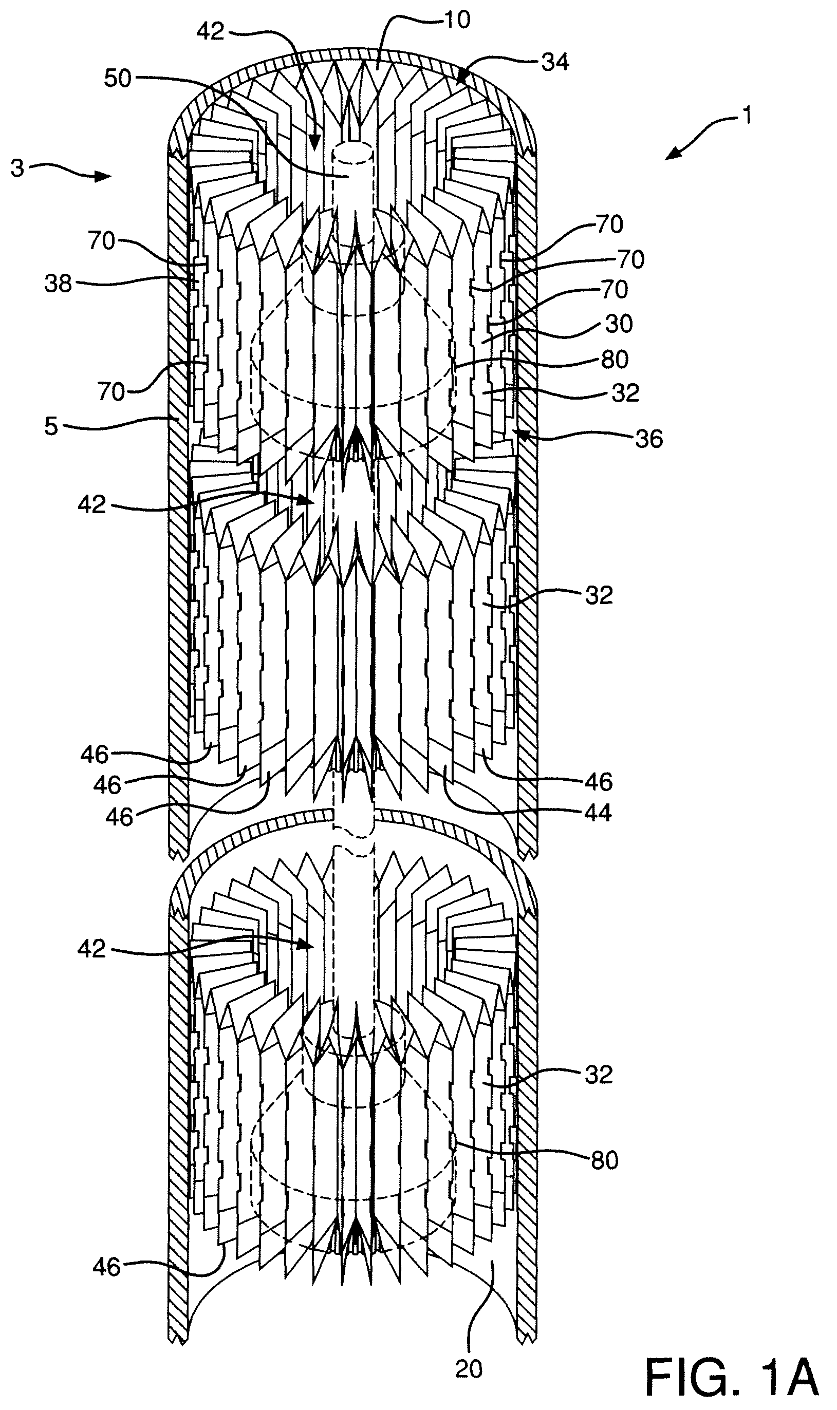 Tubular reactor with expandable insert