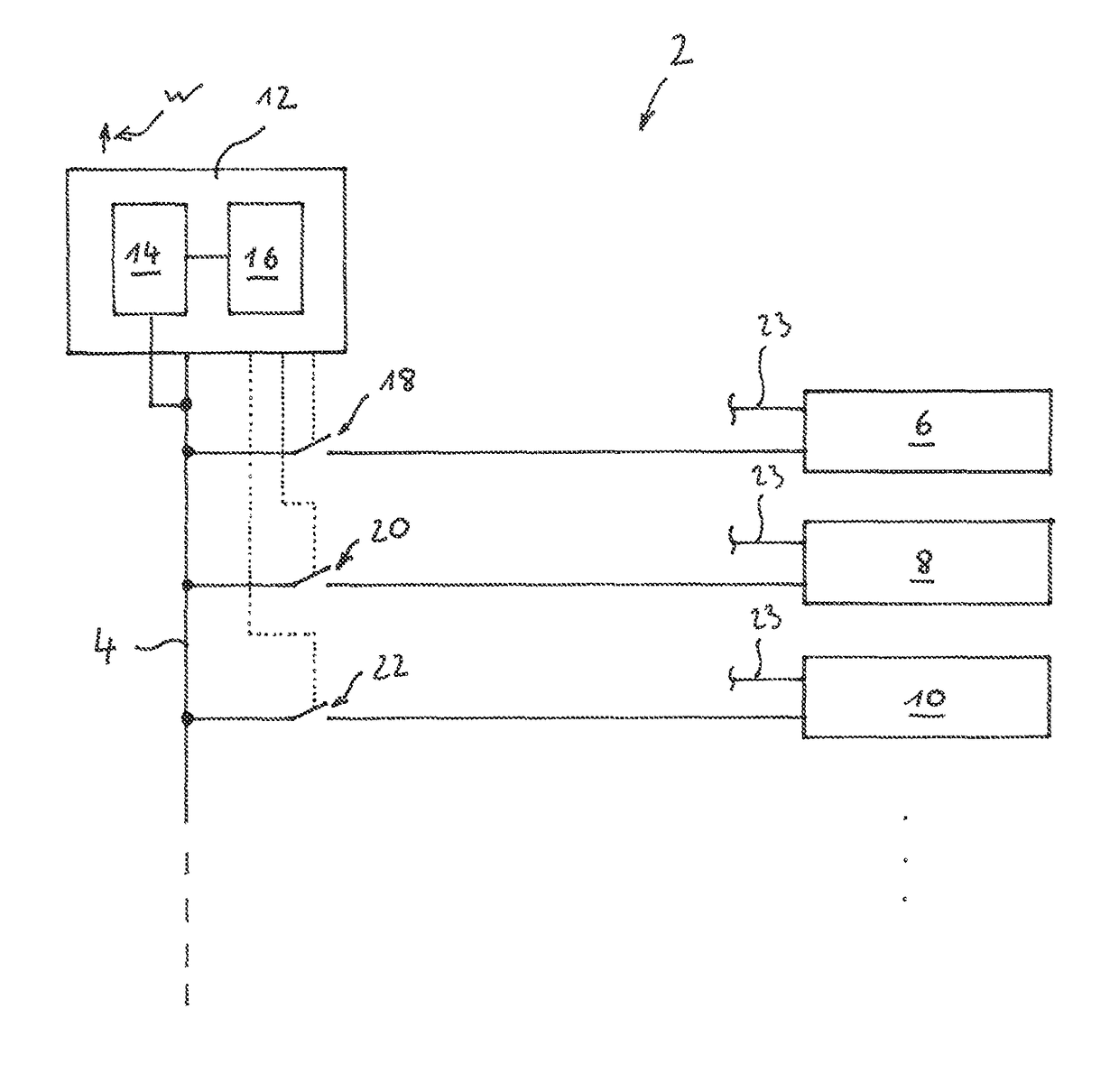 Method for detecting a device that generates spurious signals in an electrical network, an electrical system and an aircraft