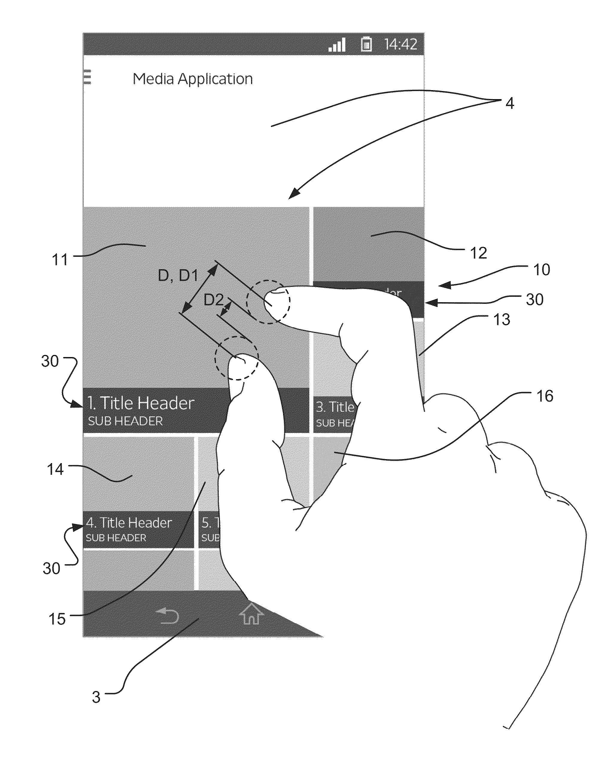 Method of controlling a graphical user interface for a mobile electronic device