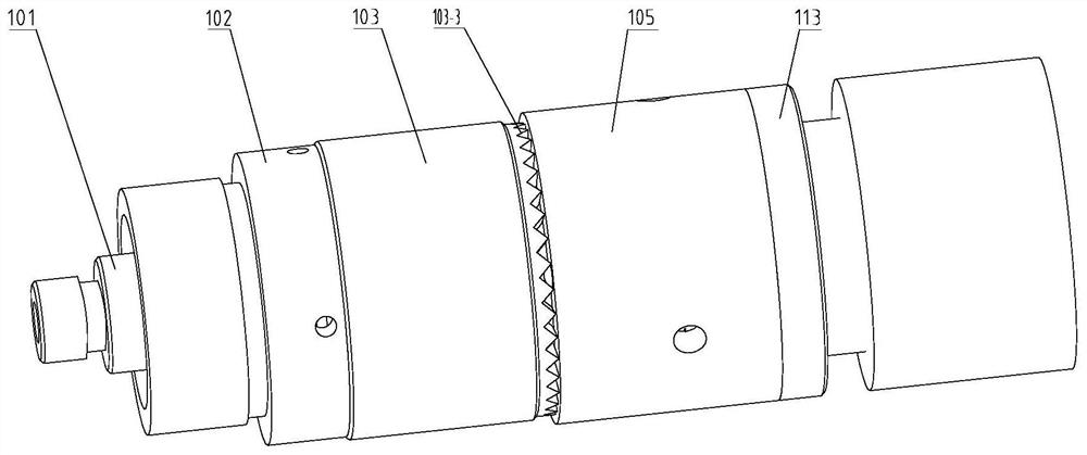 An adjustment device for converting a circular beam into an elliptical beam