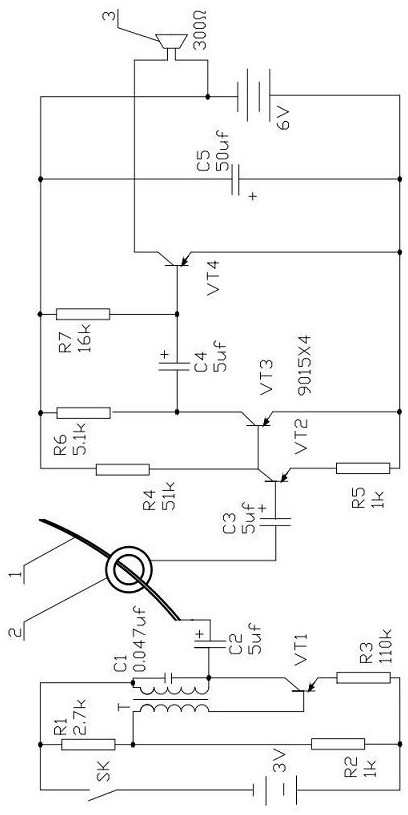 Grounding wire and cable breakpoint position detection circuit and method