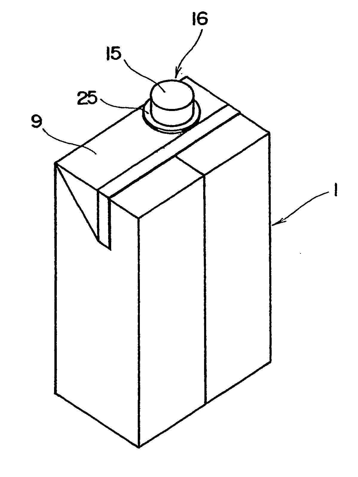 Paper container for fluid having spout plug